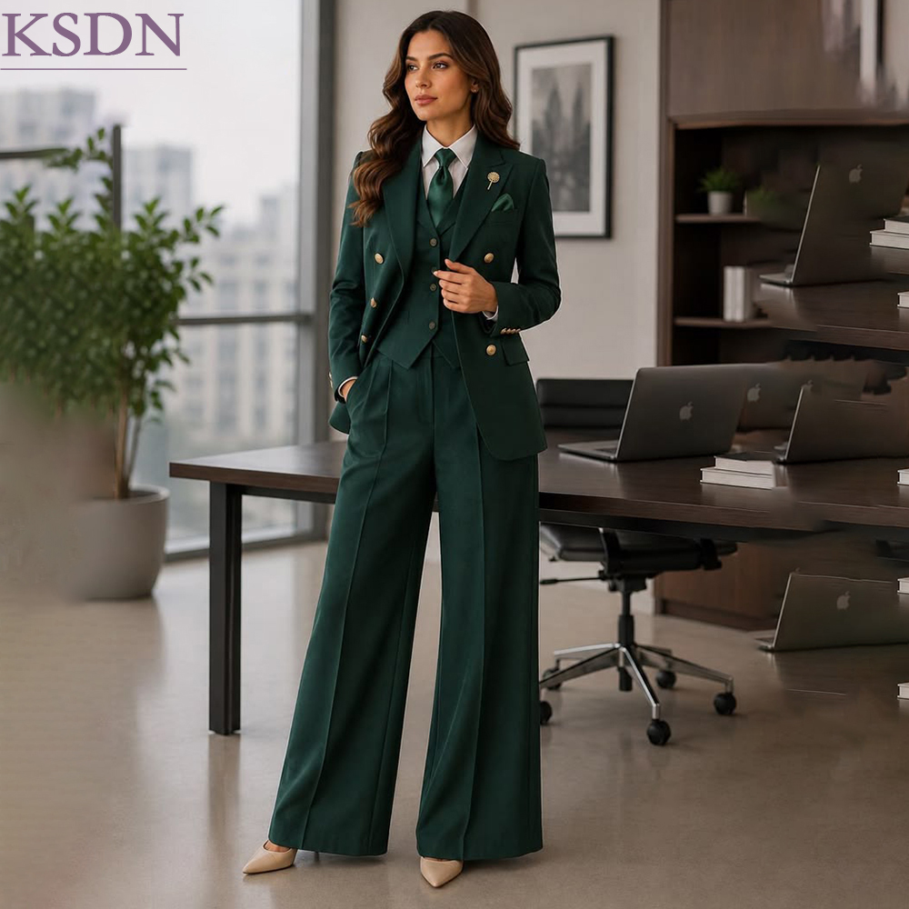 Womens Blazer - Formelle grüne Damenanzüge für den Geschäftsbereich,