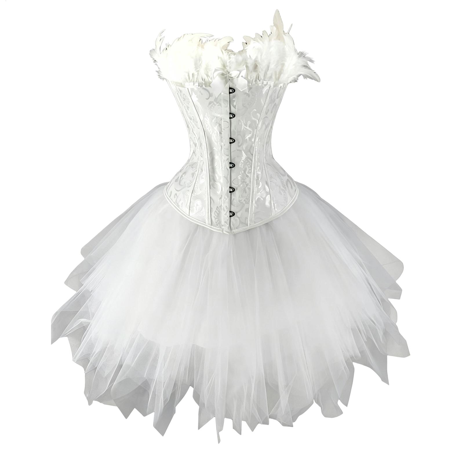 Weißschwan-Outfit, weiches Rol – Formal Skirt Bewertung und Preis