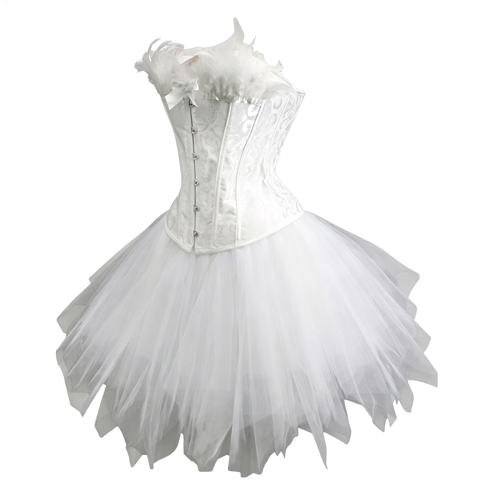 Weißschwan-Outfit, weiches Rol – Formal Skirt Bewertung und Preis