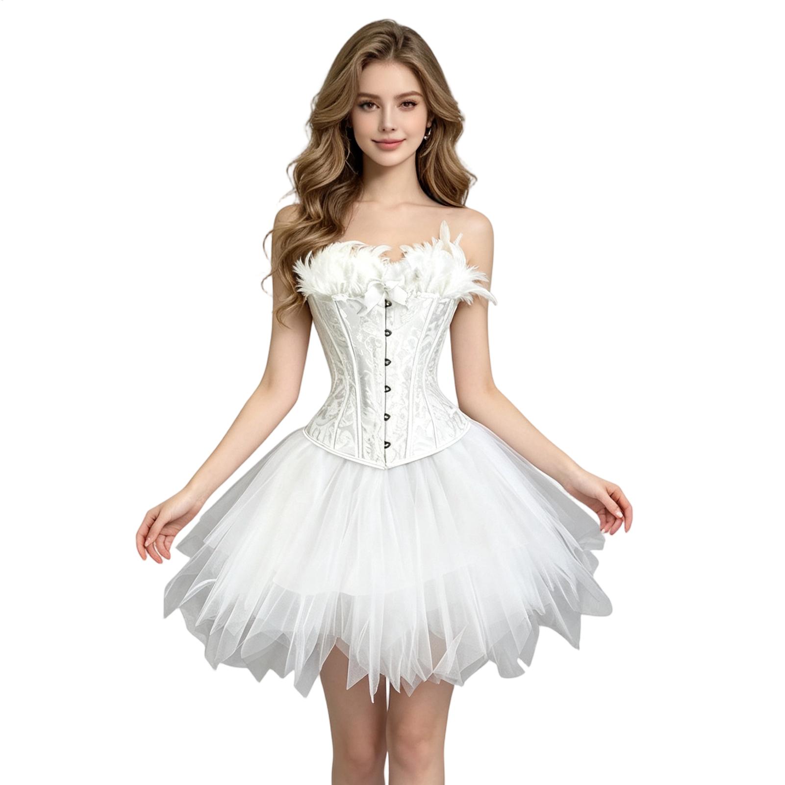 Weißschwan-Outfit, weiches Rol – Formal Skirt Bewertung und Preis