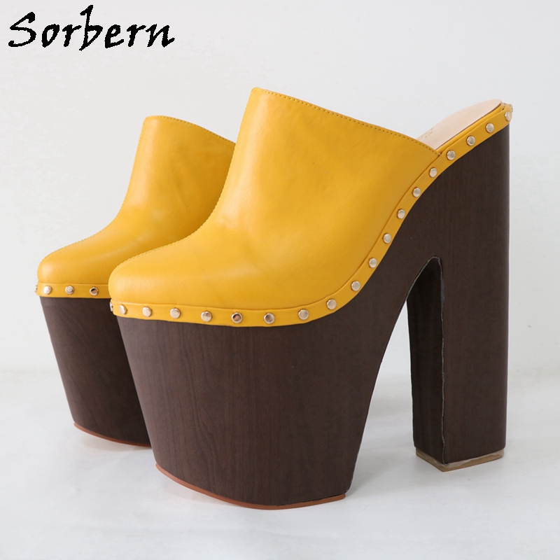 Sorbern Ingwer Gelb Pumpe Schu – Pump Heel Block Bewertung und Preis